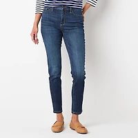 St. John's Bay Womens Mid Rise Secretly Slender Skinny Fit Jean