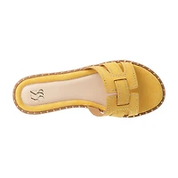 New York & Company Womens Dulcy Slide Sandals