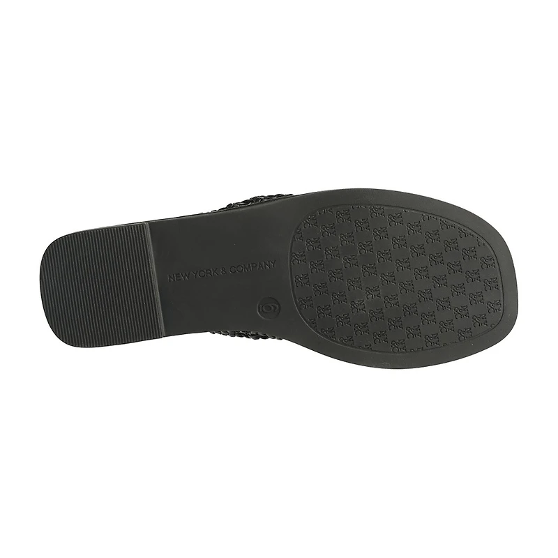 New York & Company Womens Phillipa Slide Sandals