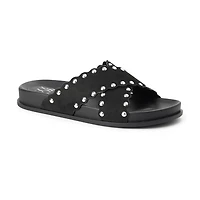 New York & Company Womens Barnett Slide Sandals