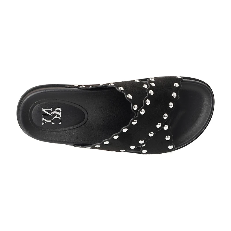 New York & Company Womens Barnett Slide Sandals