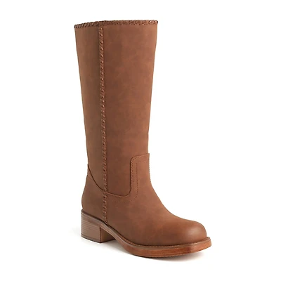 New York & Company Womens Carmen Stacked Heel Over the Knee Boots