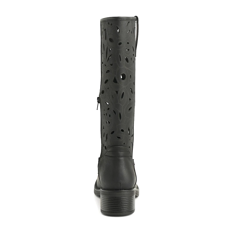 New York & Company Womens Curtis Stacked Heel Over the Knee Boots