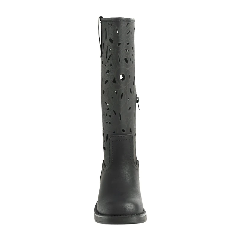 New York & Company Womens Curtis Stacked Heel Over the Knee Boots