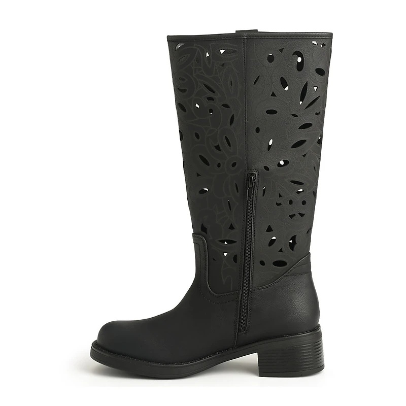 New York & Company Womens Curtis Stacked Heel Over the Knee Boots