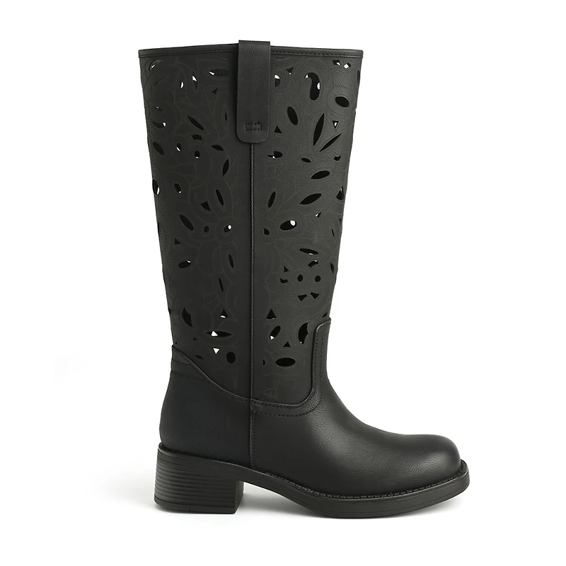 New York & Company Womens Curtis Stacked Heel Over the Knee Boots