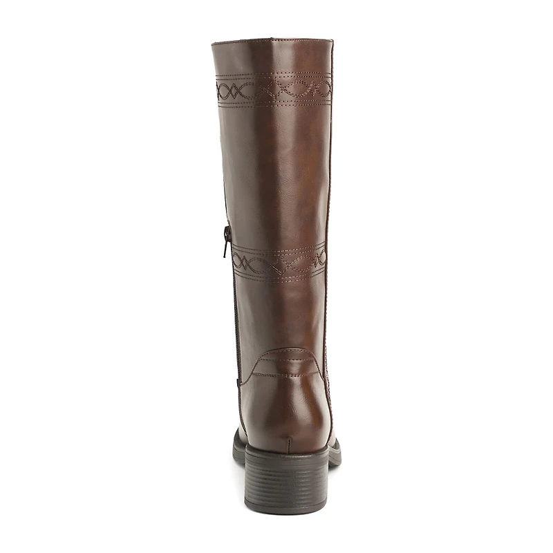 New York & Company Womens Cady Stacked Heel Over the Knee Boots