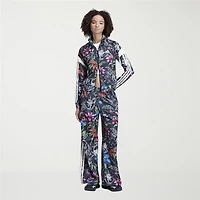 adidas Womens Wide Leg Mid Rise Loose Fit Track Pant
