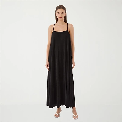 RM Rebecca Minkoff Womens Straight Neck Sleeveless Embellished Maxi Dress