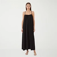 RM Rebecca Minkoff Womens Straight Neck Sleeveless Embellished Maxi Dress