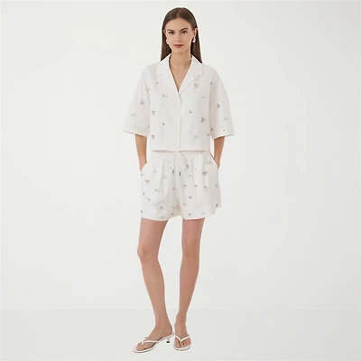 RM Rebecca Minkoff Womens Mid Rise Midi Short