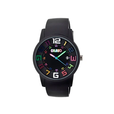 Crayo Women's Festival Black Silicone-Band Watch with Date Cracr2006