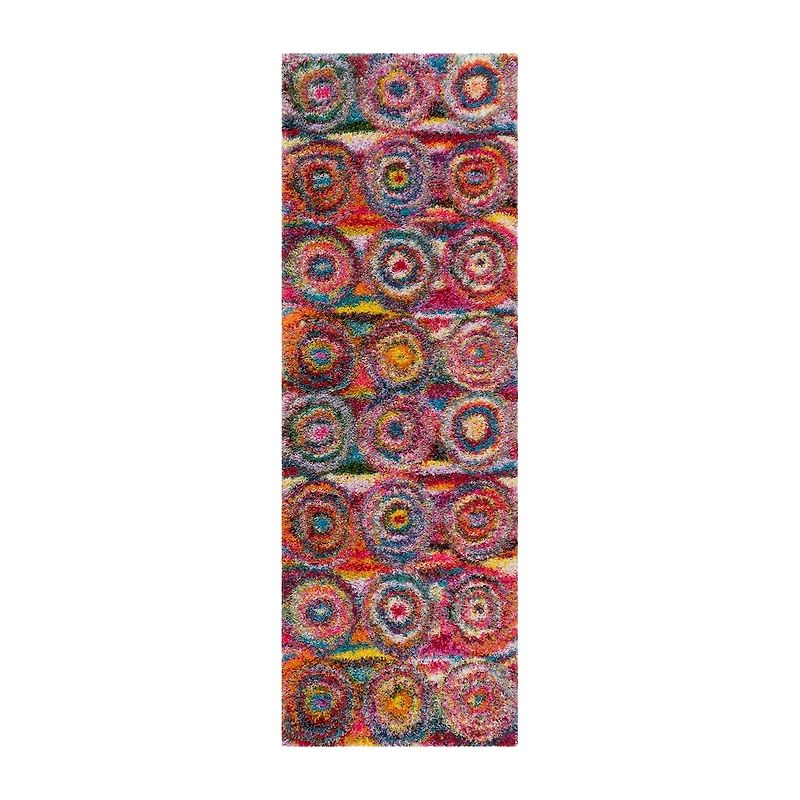 nuLoom Kindra Circles Shaggy Rectangular Rug