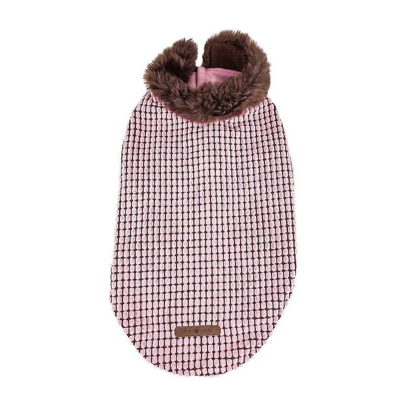 Pet Life ® Luxe 'Beautifur' Elegant Designer Boxed Faux Mink Fur Dog Coat