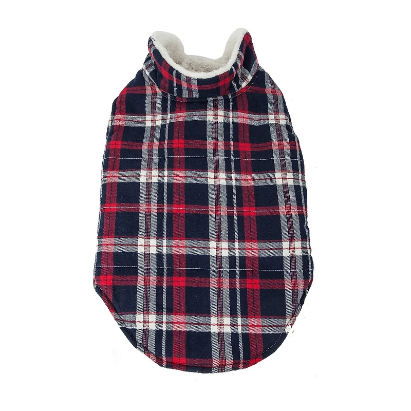 Pet Life ® 'Puddler' Classical Plaided Insulated Dog Coat Jacket