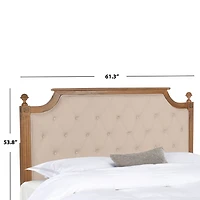 Wood Upholstered Tufted Nailhead Trim Headboard