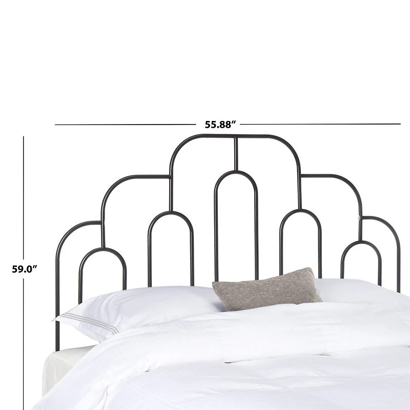 Paloma Metal Tufted Nailhead Trim Headboard