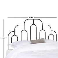 Paloma Metal Tufted Nailhead Trim Headboard