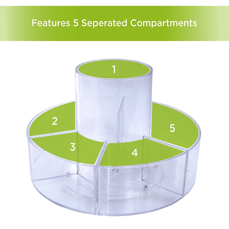 Kenney Storage Made Simple Lazy Susan 360 Rotating Countertop Bathroom Organizer