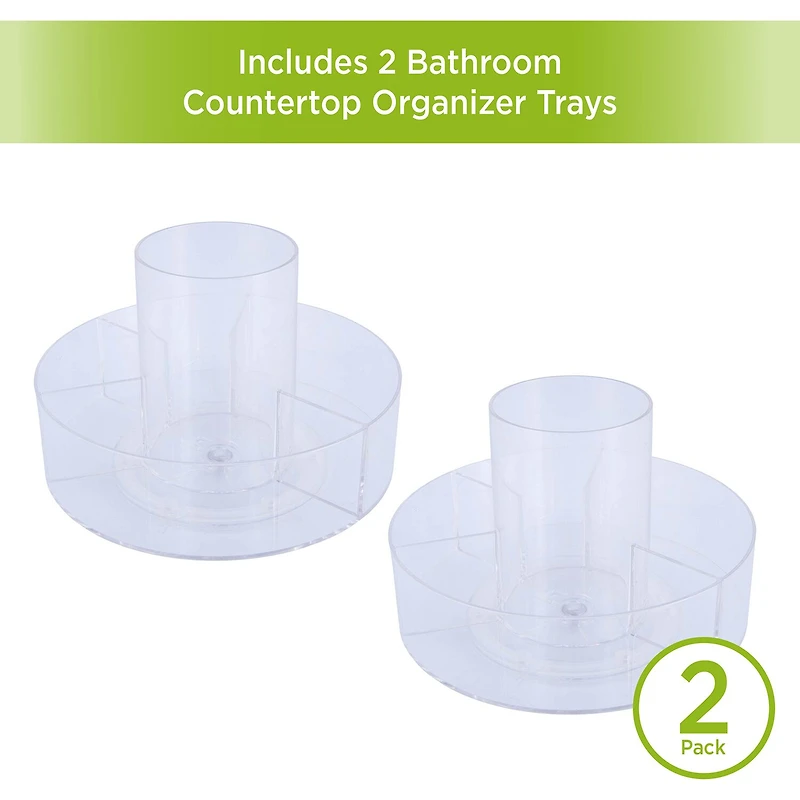 Kenney Storage Made Simple Lazy Susan 360 Rotating Countertop Bathroom Organizer