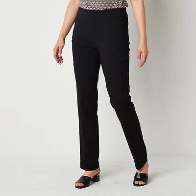 Liz Claiborne Womens Tall Straight Mid Rise Pull-On Pant