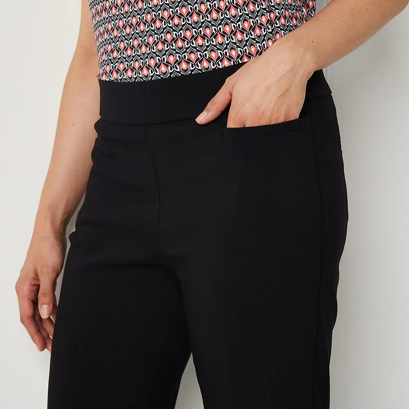 Liz Claiborne Womens Tall Straight Mid Rise Pull-On Pant