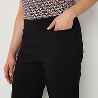 Liz Claiborne Womens Tall Straight Mid Rise Pull-On Pant