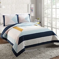 Makers Collective Diamond Patchwork 3-pc. Reversible Quilt Set