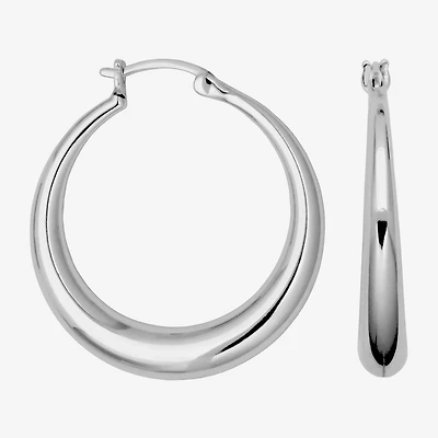 Sterling Silver Graduated Hoop Earrings