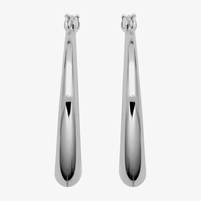 Sterling Silver Graduated Hoop Earrings