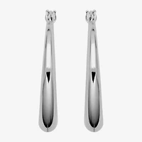 Sterling Silver Graduated Hoop Earrings