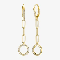 Paris 1901 By Charles Garnier Womens Cubic Zirconia 18K Gold Over Silver Drop Earrings