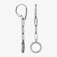 Paris 1901 By Charles Garnier Womens Cubic Zirconia Sterling Silver Drop Earrings