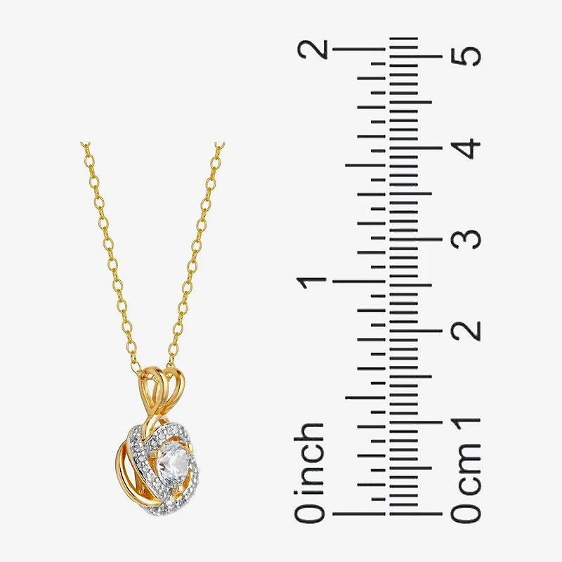 DiamonArt® 1 1/3 CT. T.W. Cubic Zirconia 18K Gold Over Silver 2 Pc Jewelry Set