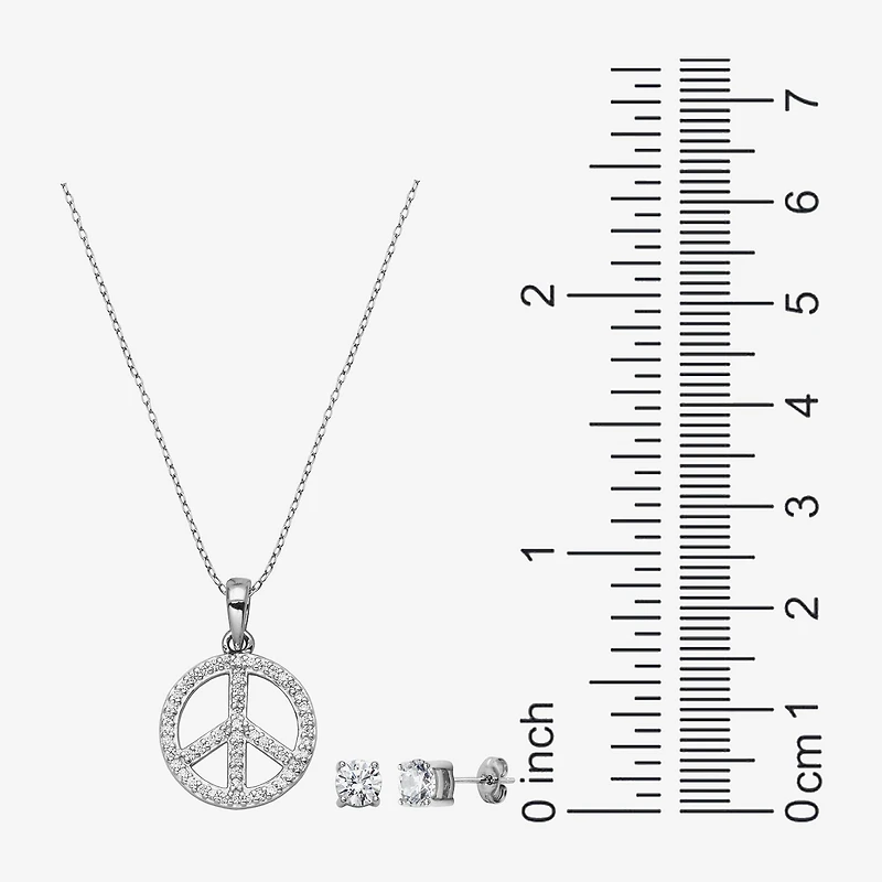 DiamonArt® White Cubic Zirconia Sterling Silver -pc. Jewelry Set