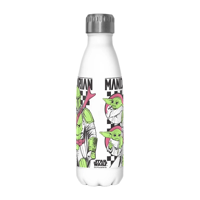 Disney Collection Star Wars Mando Checks 17 Oz Stainless Steel Bottle