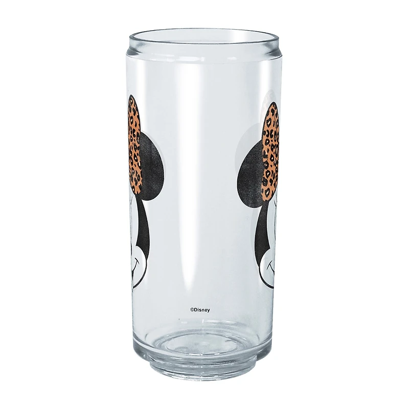 Disney Collection Modern Minnie Face Leopard 16 Oz Tritan Cup 2pc Set