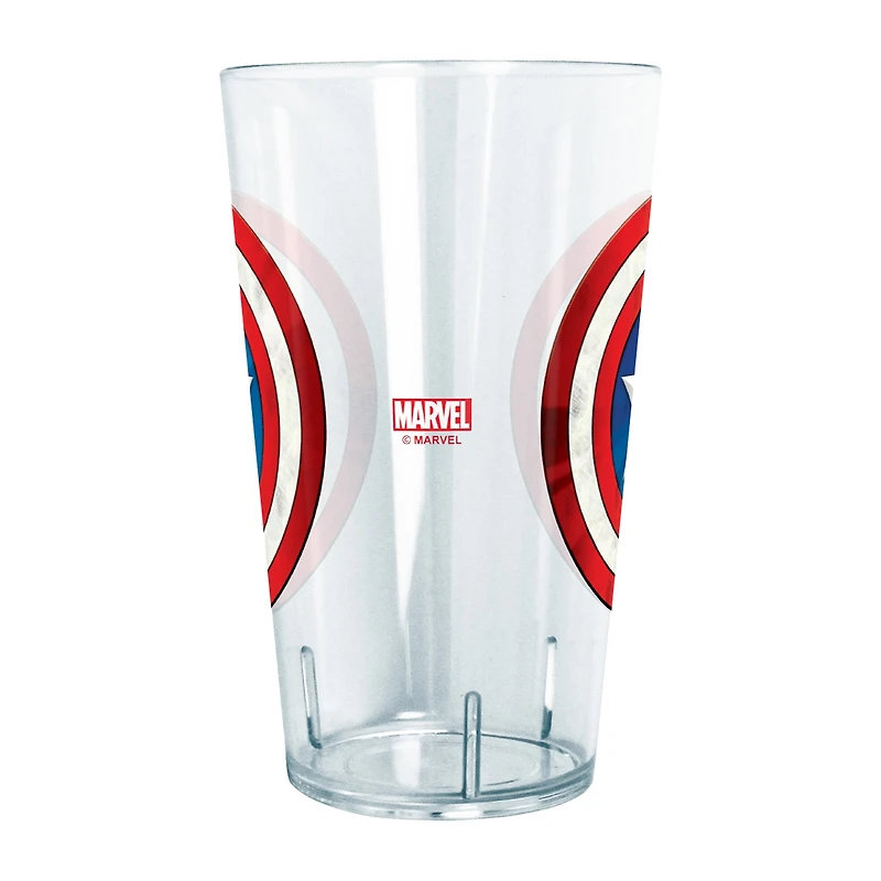 Disney Collection Marvel Captain America Shinyshield 24 Oz Tritan Cup 4pc Set