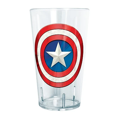 Disney Collection Marvel Captain America Shinyshield 24 Oz Tritan Cup 4pc Set