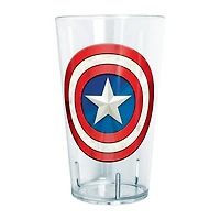 Disney Collection Marvel Captain America Shinyshield 24 Oz Tritan Cup 4pc Set