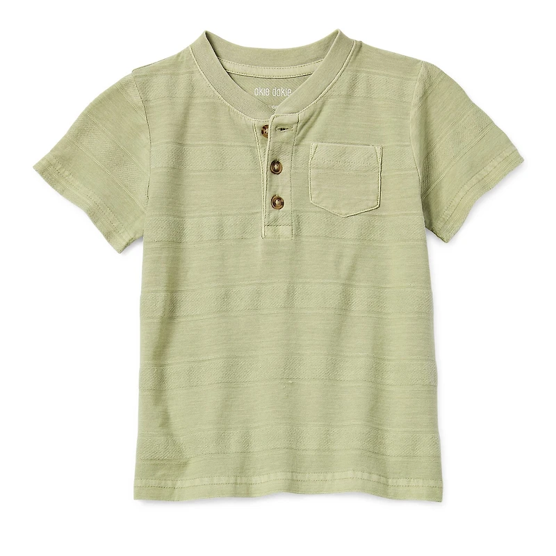 Okie Dokie Toddler & Little Boys Henley Neck Short Sleeve T-Shirt