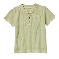 Okie Dokie Toddler & Little Boys Henley Neck Short Sleeve T-Shirt