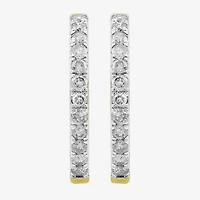 1 CT. T.W. Natural White Diamond 10K or 14K White, Yellow, or Rose Gold 22.5mm Hoop Earrings
