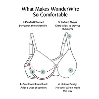 Glamorise Low Cut WonderWire® Lace Underwire Bra- 1240