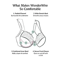 Glamorise Front-Closure Smoothing WonderWire® Underwire Bra-1247
