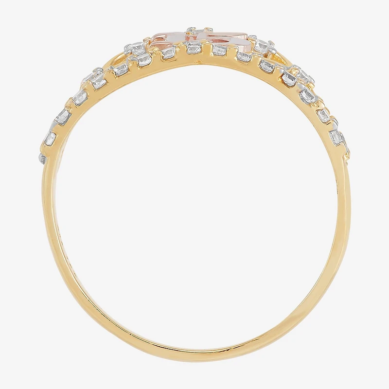 Tesoro™ Cubic Zirconia 14K Two-Tone 15 Quinceanera Ring