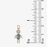 10K Gold March Birthstone Babies Boy Charm