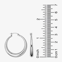 Sterling Silver Graduated Hoop Earrings