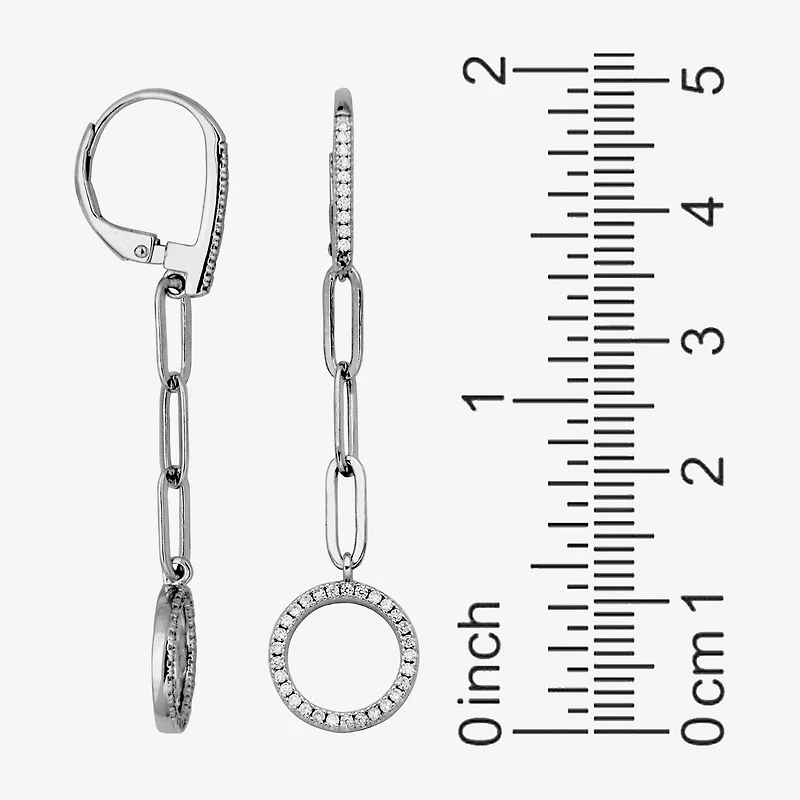 Paris 1901 By Charles Garnier Womens Cubic Zirconia Sterling Silver Drop Earrings