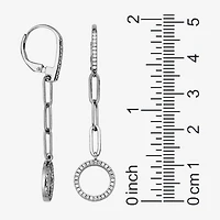 Paris 1901 By Charles Garnier Womens Cubic Zirconia Sterling Silver Drop Earrings